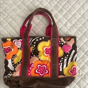 Vera Bradley Pink and Orange Floral Tote
